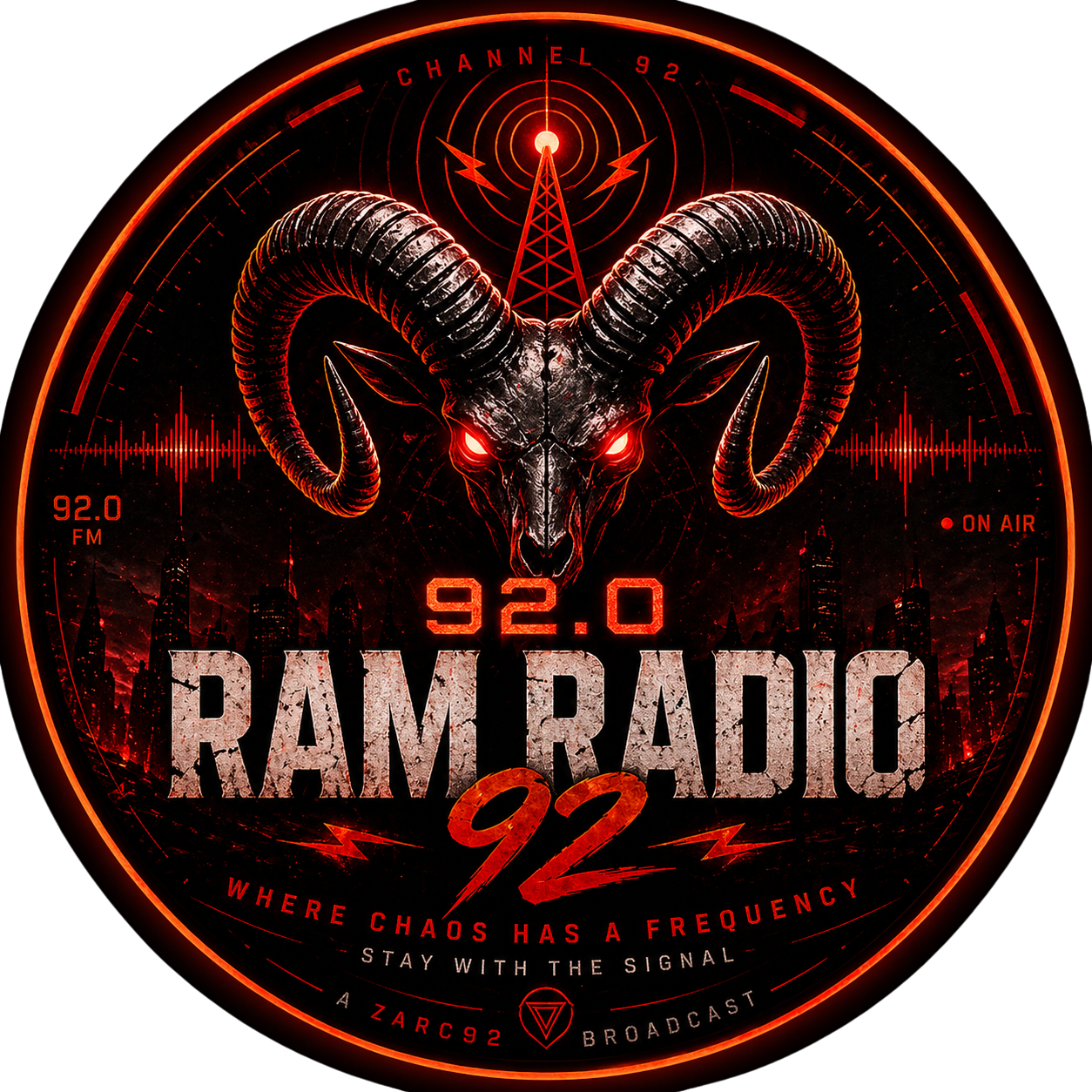 RamRadio92 — 92.0 FM station emblem